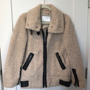 Zara Teddy Moto Jacket